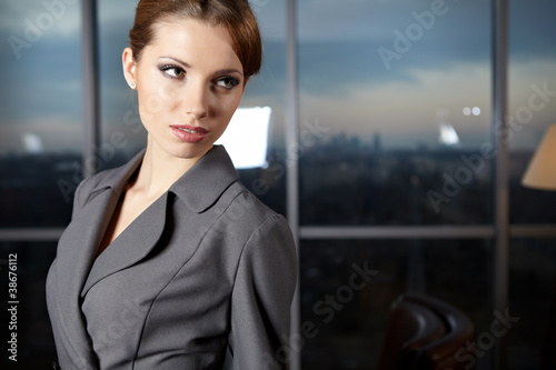 elegant businesswoman in a office interior