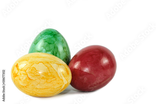 Drei bunte Eier