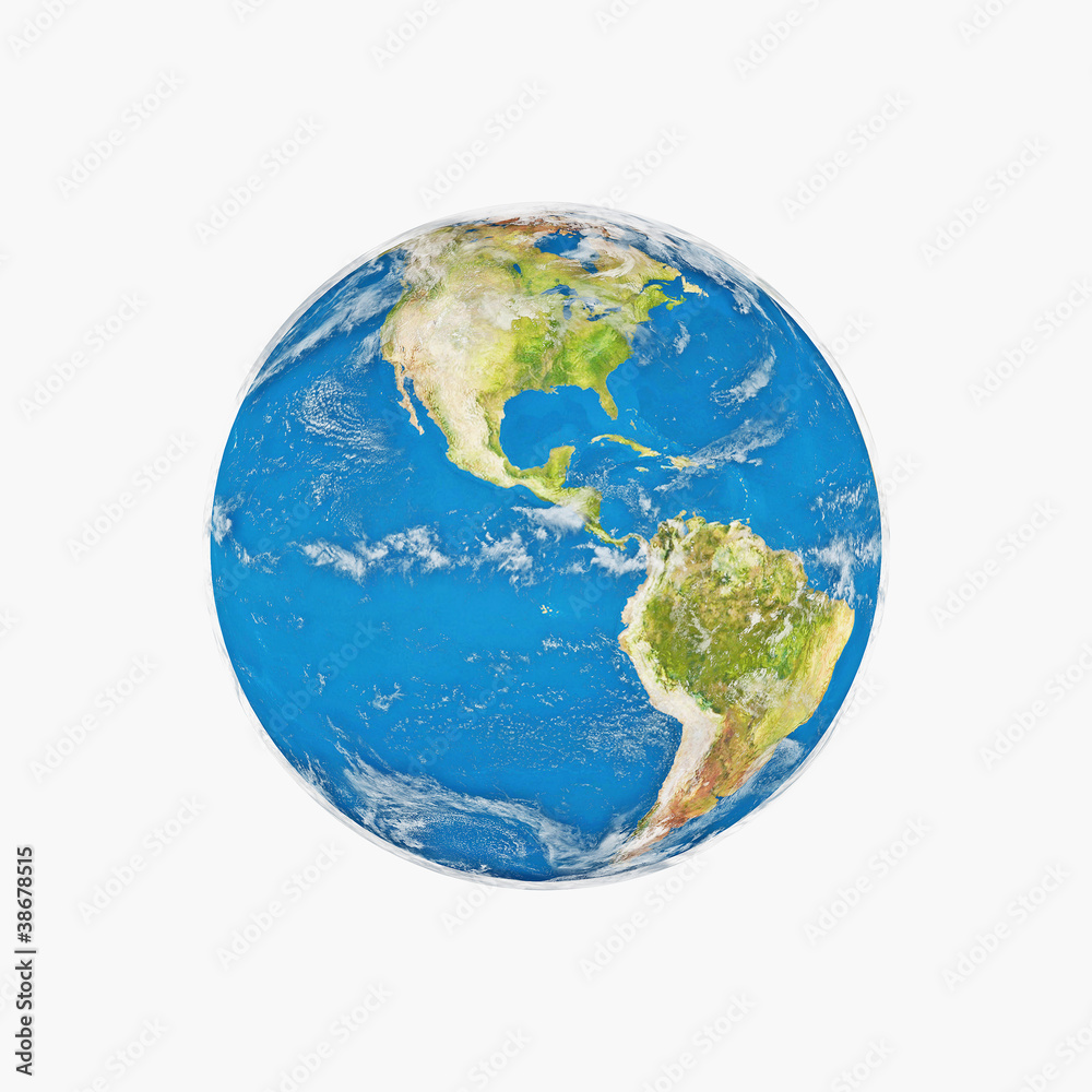 Fototapeta premium planet earth with clouds