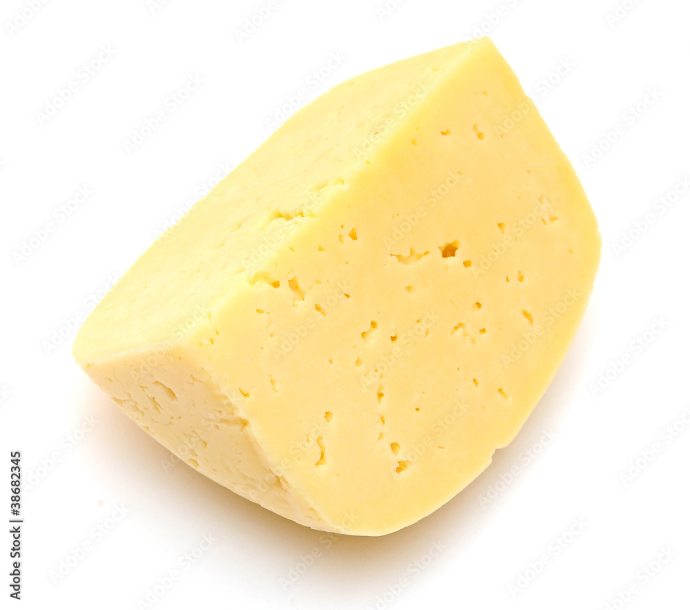 piece of cheese isolated on white piece of cheese isolated on white