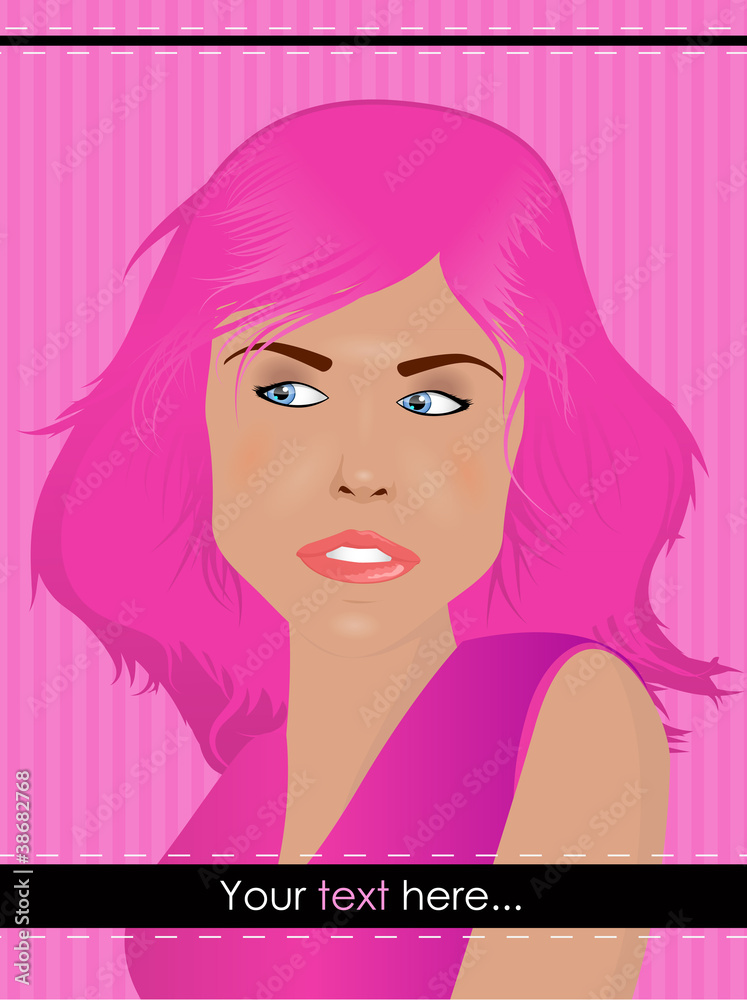 Pink Lady Card Design Layout