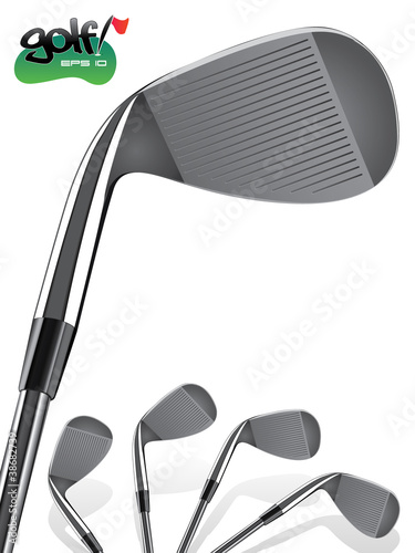 Golf Club/Close up, realistic Iron Illustration