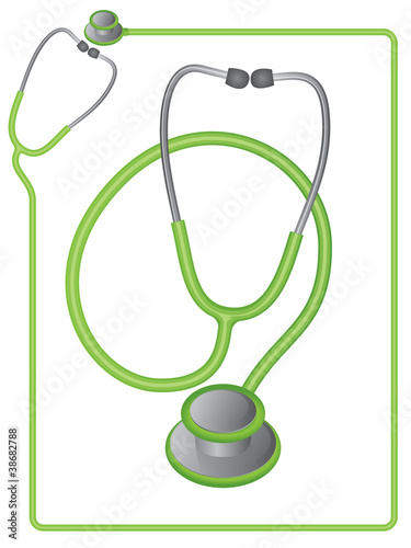 Stethoscope icon and border