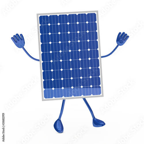blue solar figure