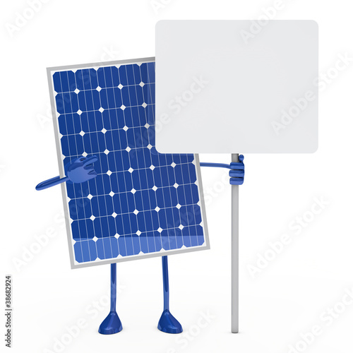 solar blue panel figure