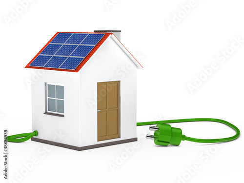 solar house with plug