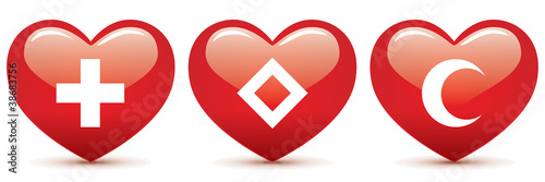 Smileys heart-shaped emoticons