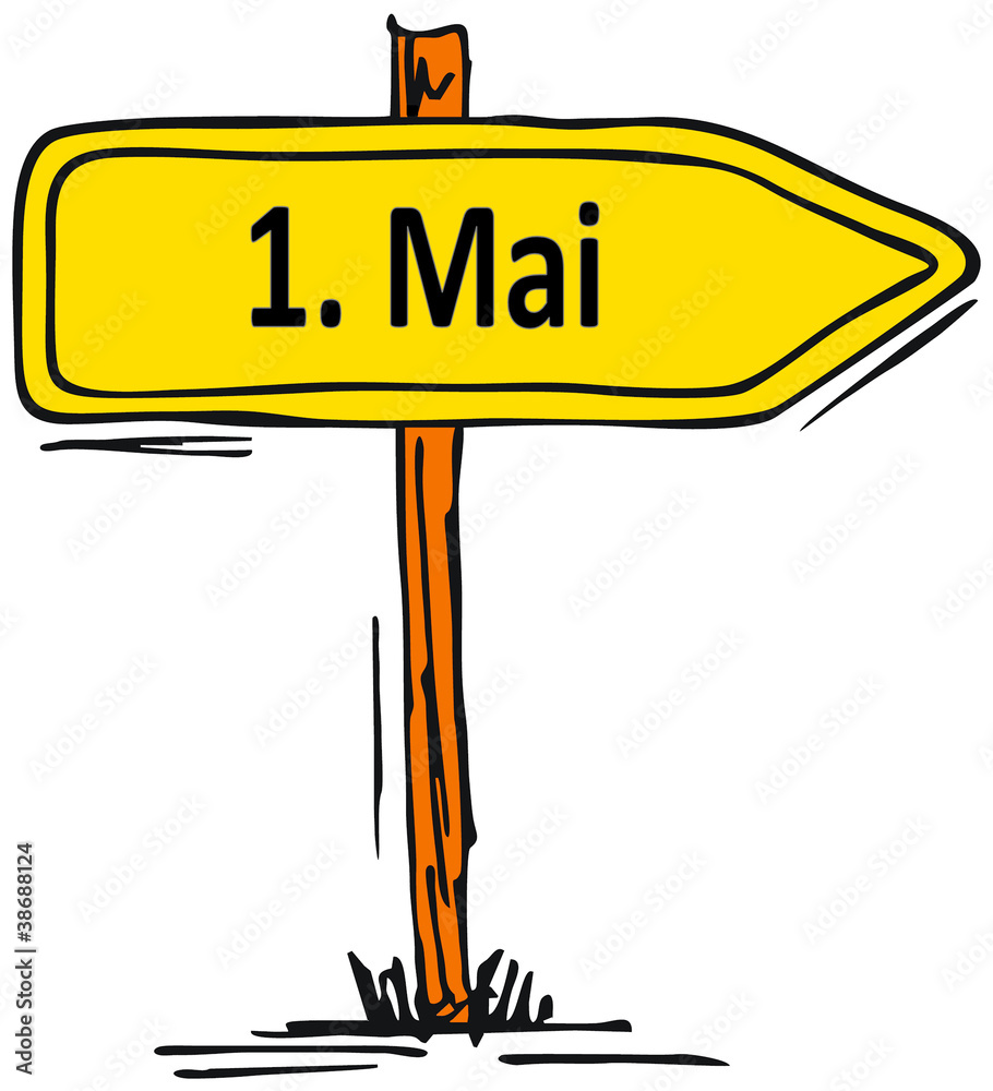 1. Mai (erster Mai) Feiertag StockIllustration Adobe Stock