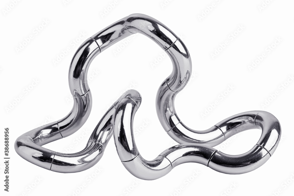 Metal puzzle in the form of a curve Metal puzzle in the form of a curve