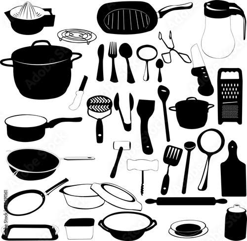 kitchen tools collection - vector