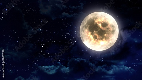 Photo moon in the night sky