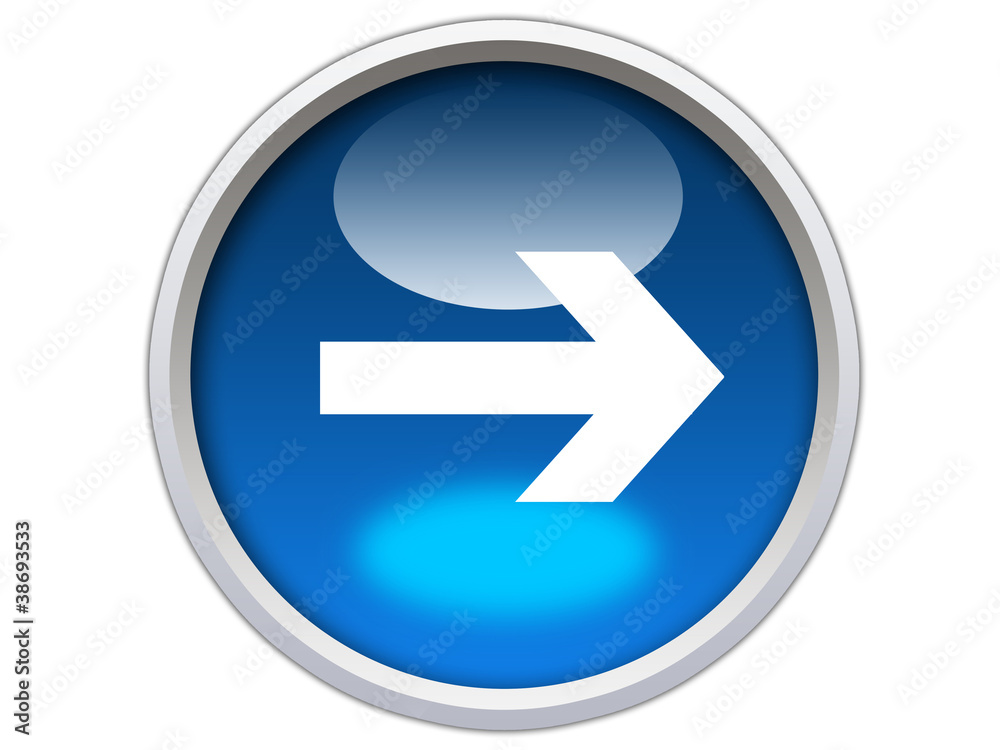right arrow direction on blue glossy button graphic right arrow direction on blue glossy button graphic
