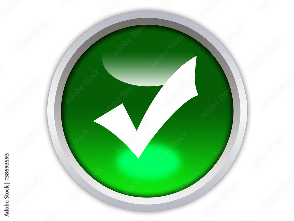 green glossy button with white checkmark symbol green glossy button with white checkmark symbol