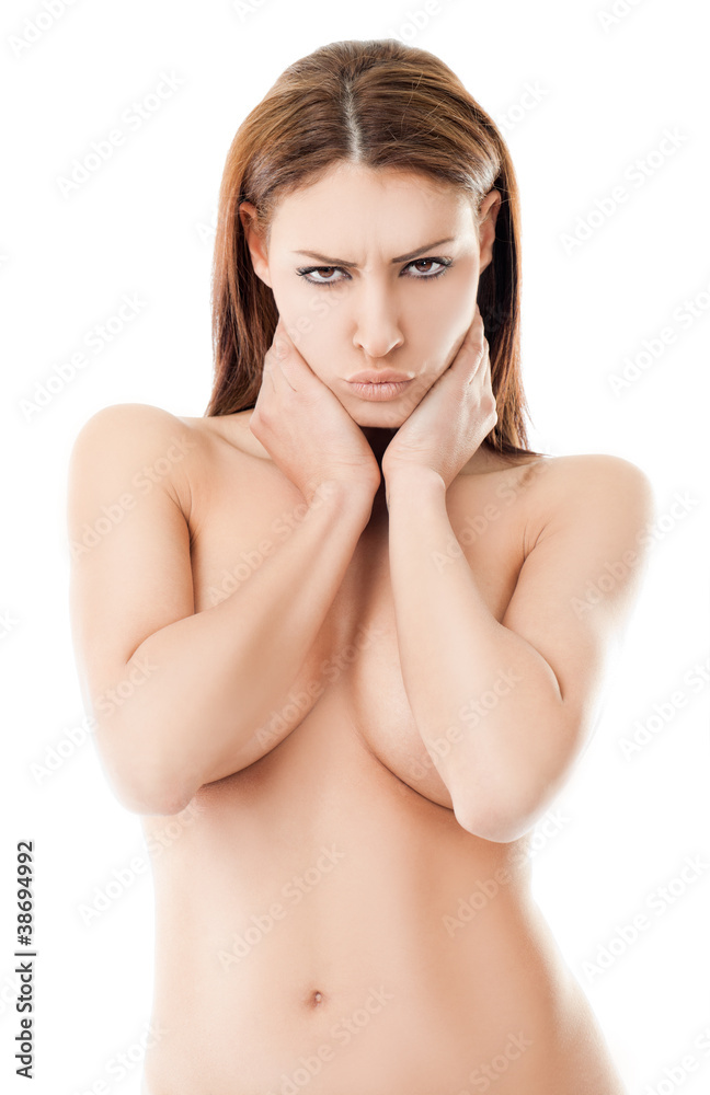 Beautiful topless female face Beautiful topless female face