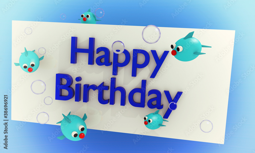 Fototapeta premium Birthday card for kids