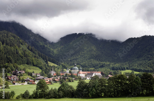 Blick auf das Kloster Ettal in Oberbayern photo