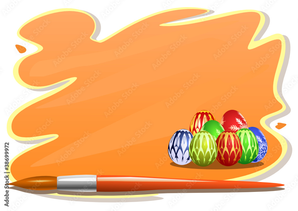 Fototapeta premium Easter eggs sticker