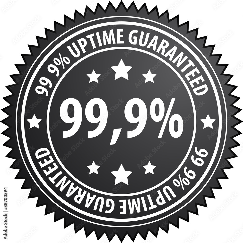 99,9% uptime label