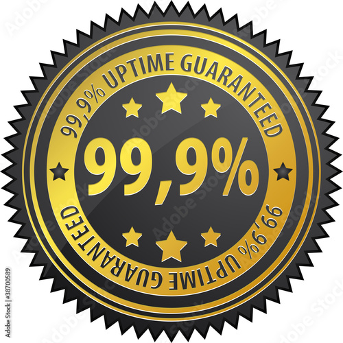 99,9% uptime label