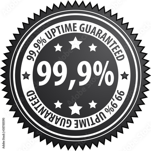 99,9% uptime label