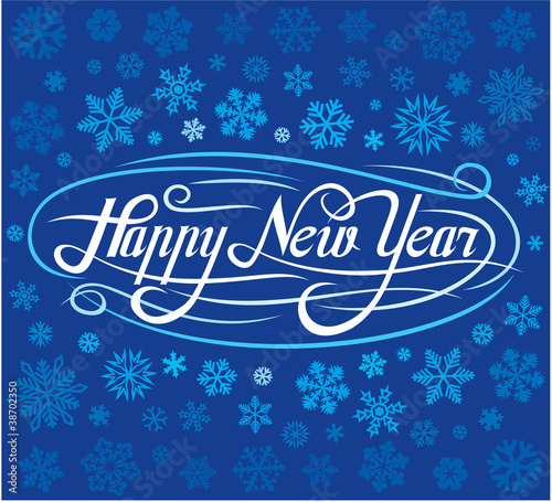 happy new year greeting card