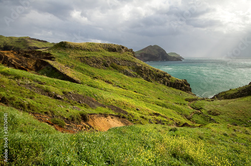Green hills on the island o...
