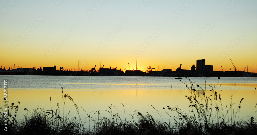 Fototapeta premium Ravenna, Piallassa at sunset.