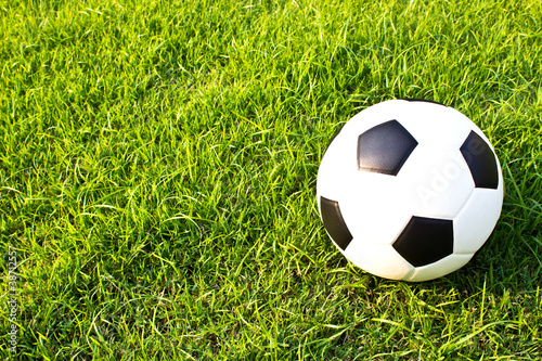 football on green grass background