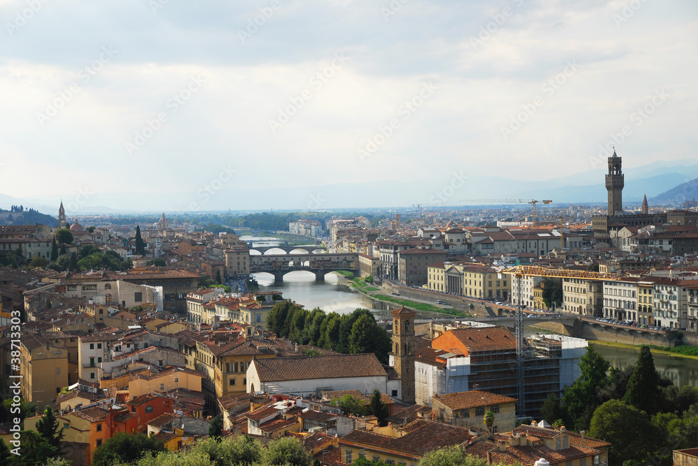 Florence, aerial view from Michelangelo square
