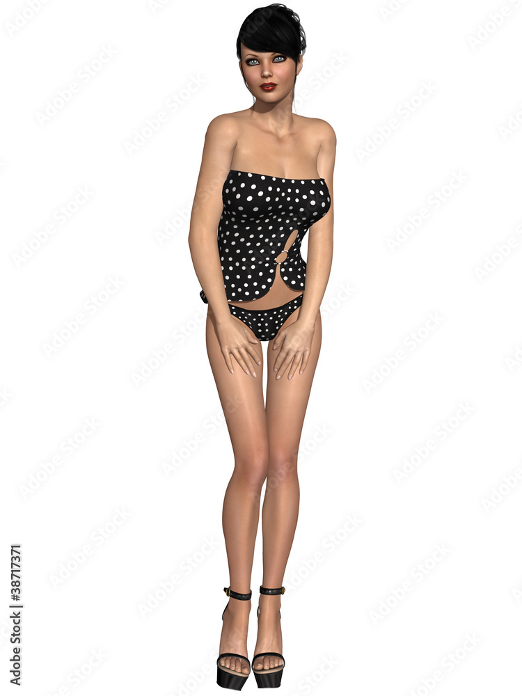 Beautiful young woman with sexy summer clothes Beautiful young woman with sexy summer clothes