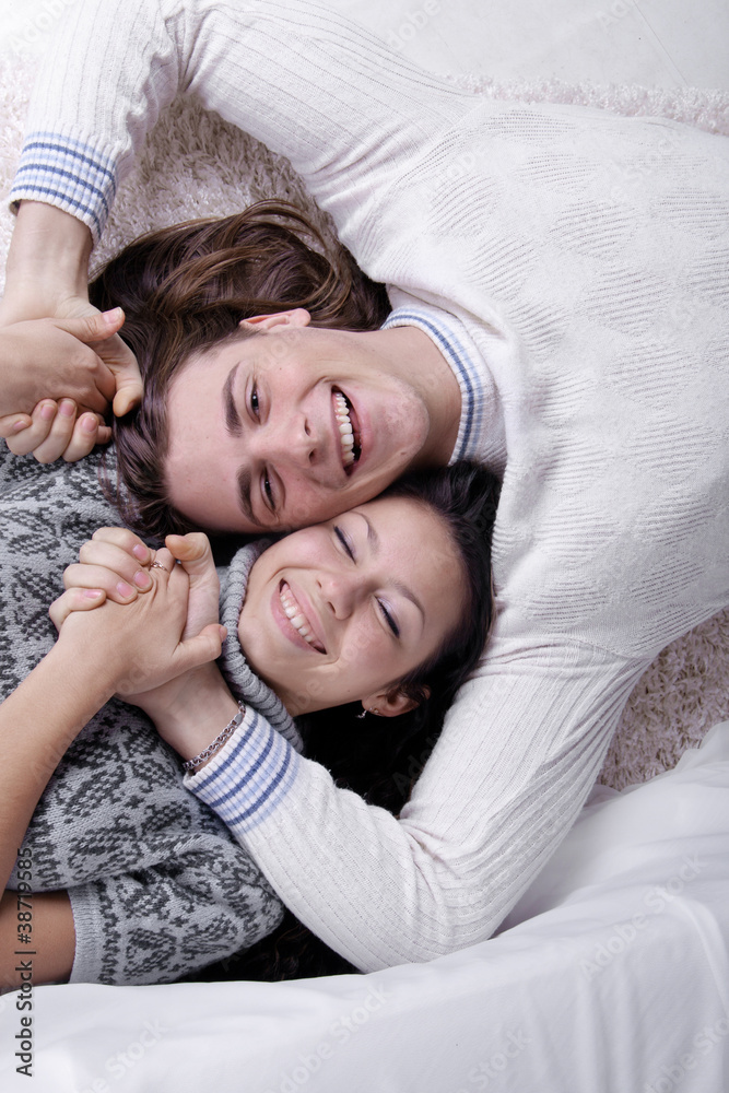 young happy couple at home young happy couple at home