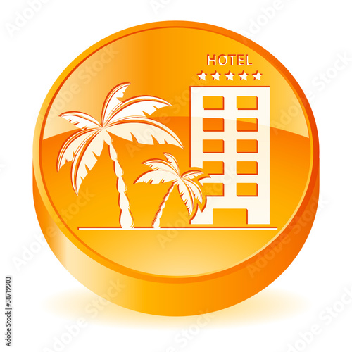 Hotel und Palmen