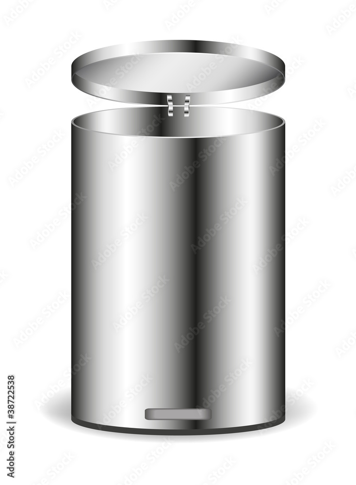 Metal rubbish bin Metal rubbish bin