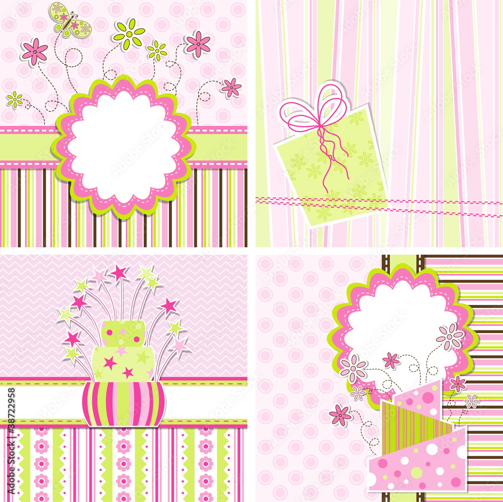 Template greeting card, vector