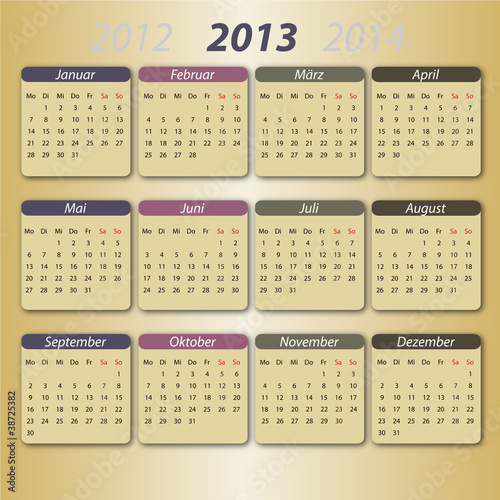 Kalender 2013 deutsch
