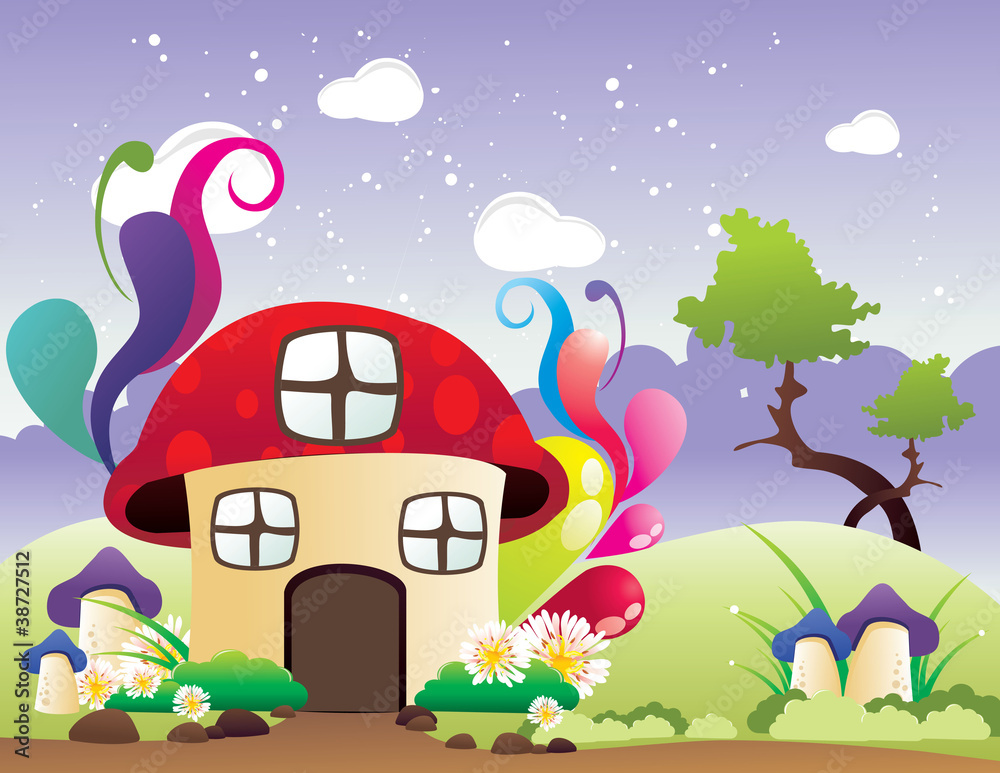 casa de fantasia en vector