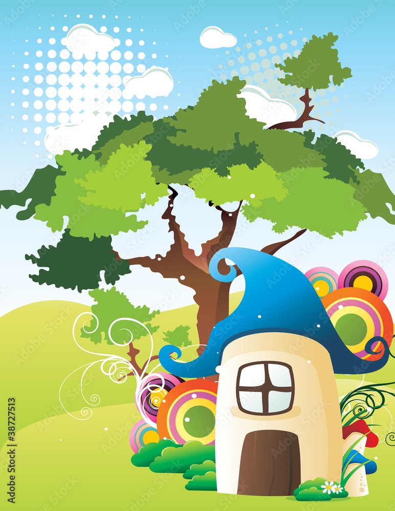casa de fantasia en vector