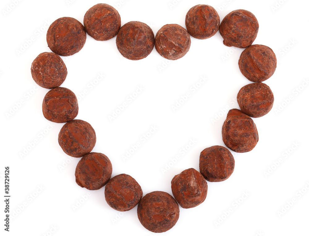 chocolate truffles on white background chocolate truffles on white background