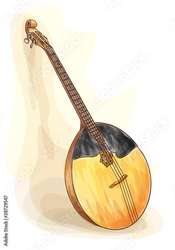 Slavic traditional musical instrument - domra.