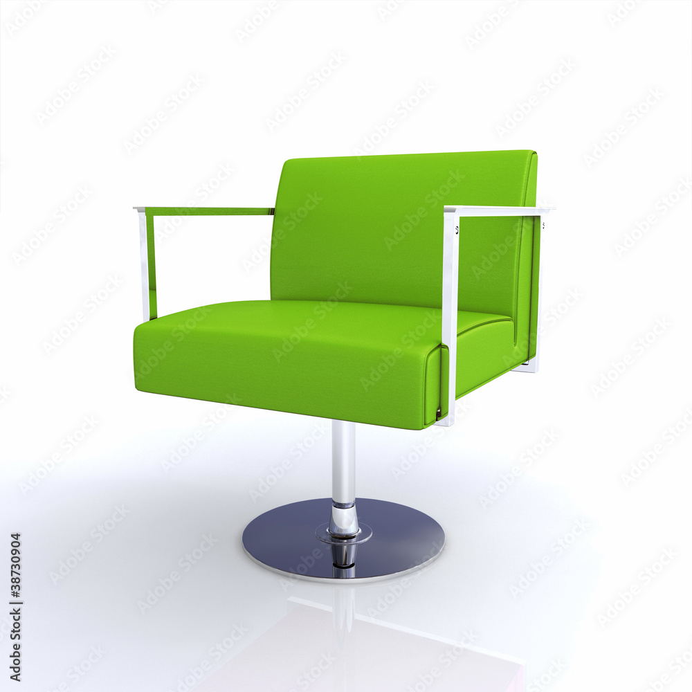 Moderner Designer Stuhl - Chrom Grün