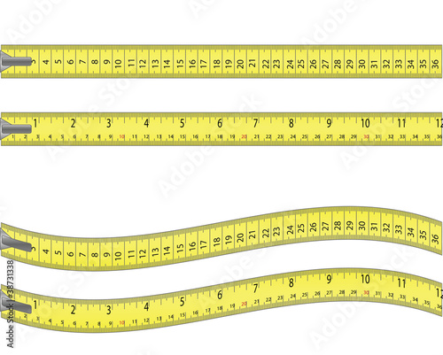 Tape measure isolated on white