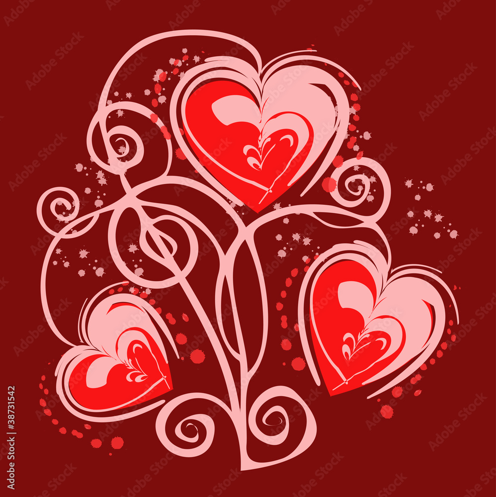 Romantic heart background Romantic heart background