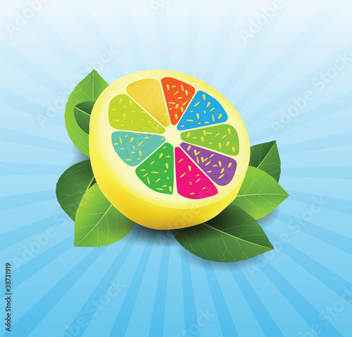 Colorful Lemon Background