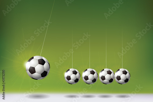 Soccer Balls Newton's Cradle © Laschon Maximilian