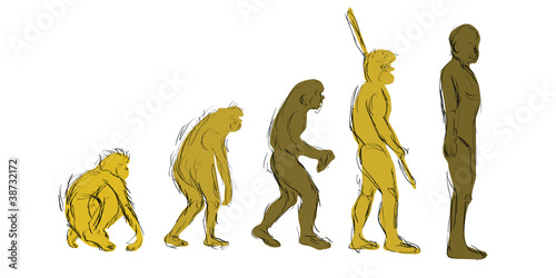 Fotografi Evolution Hand-Draw