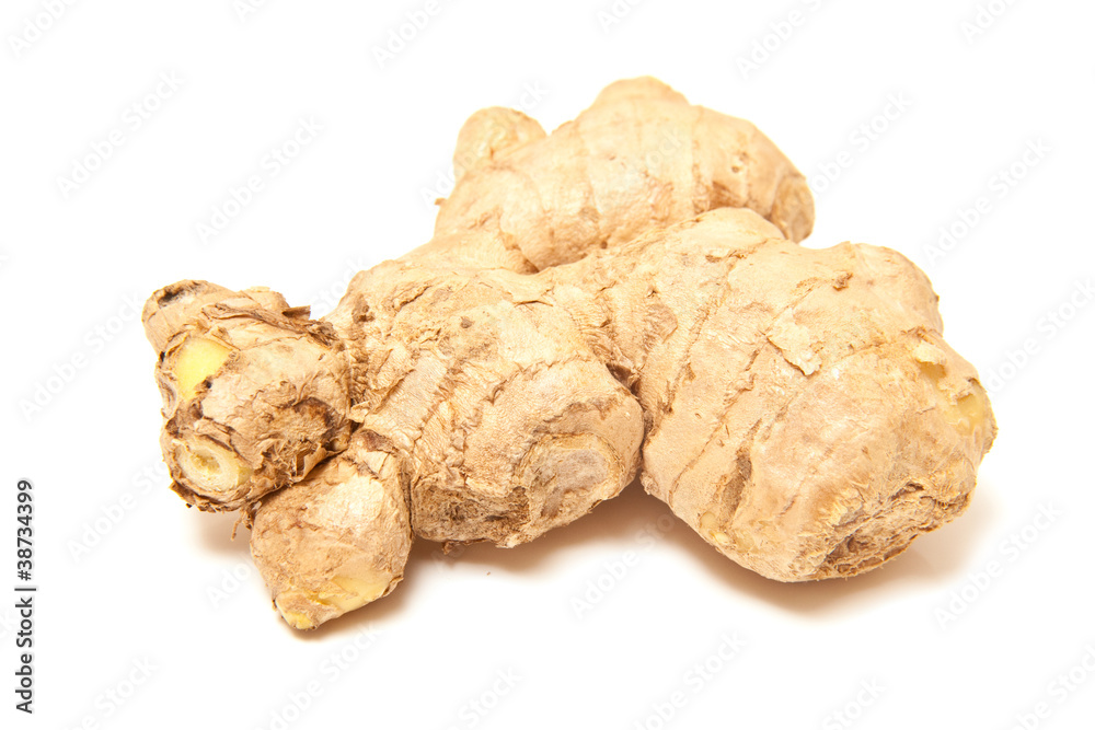 Ginger root isolated on a white studio background. Ginger root isolated on a white studio background.