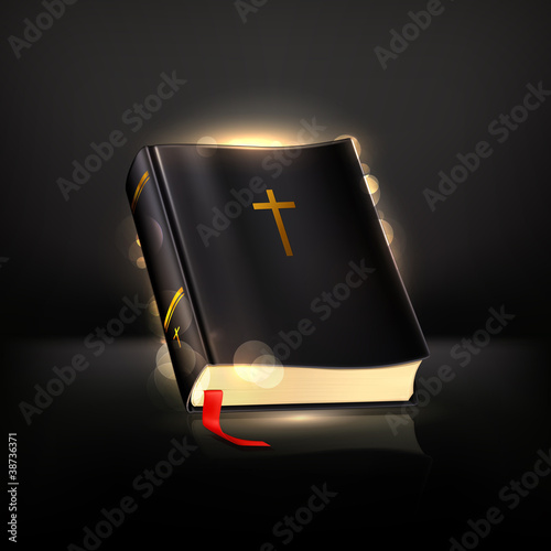 Bible on black