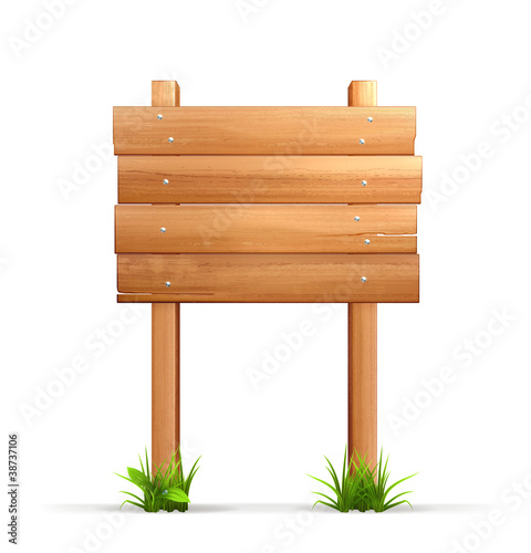 Wooden sign
