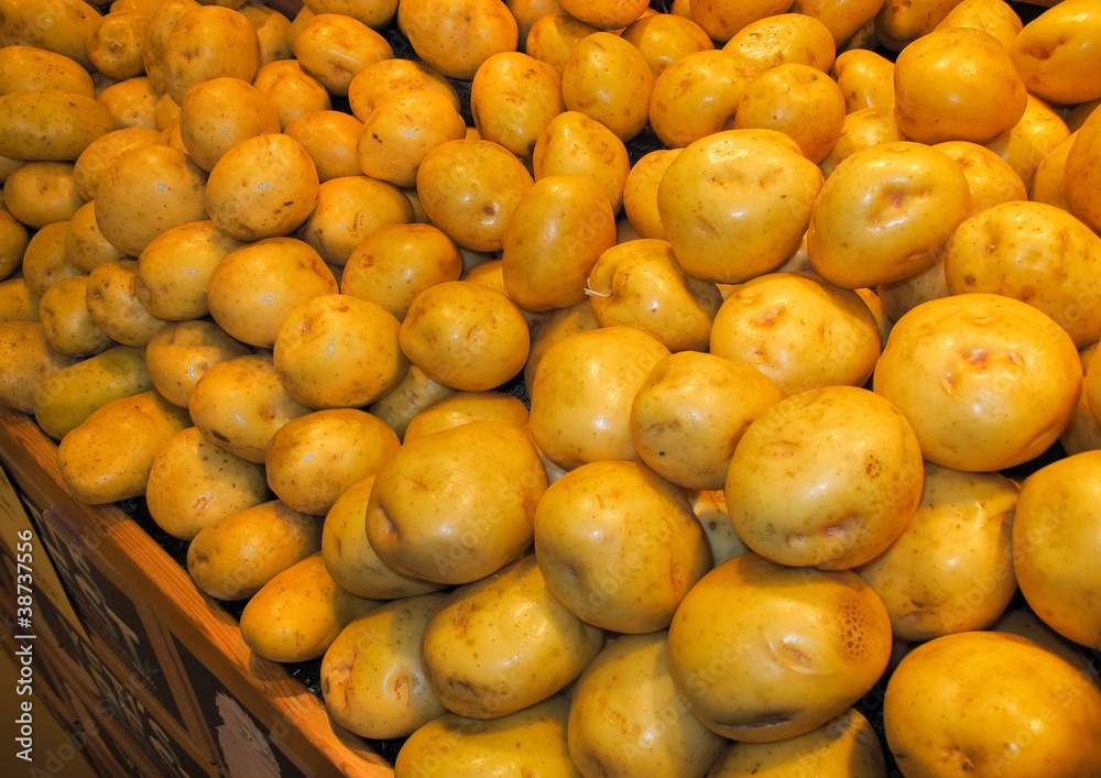 Potatoes in supermarket