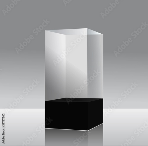 Glass-case. Vector illustration.